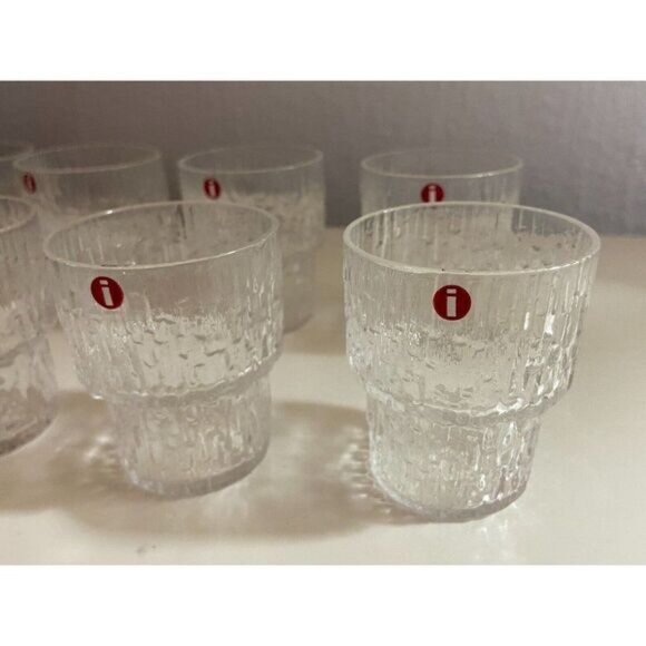 Iittala Paadar Shot Liquor Glasses Tapio Wirkkala Iceberg Icicle Set of 6 - Picture 8 of 10